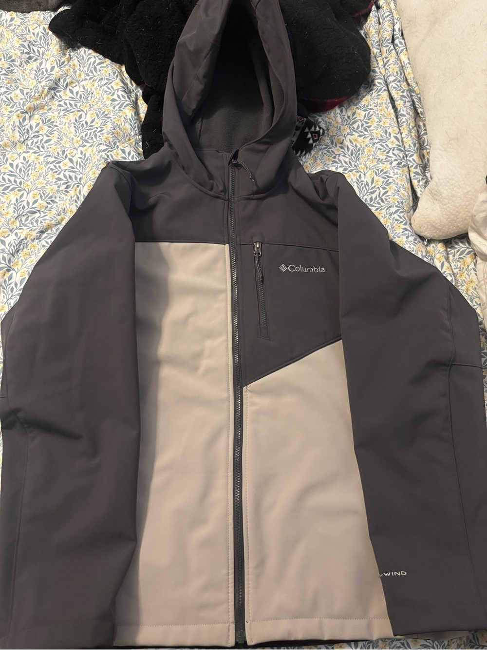 Columbia Mens' Hooded Softshell Jacket - Gray/Charcoal